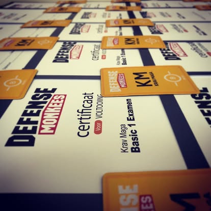 DefenseMonkees gecertificeerde instructeurs diploma's - Erkende Krav Maga Maastricht opleiding